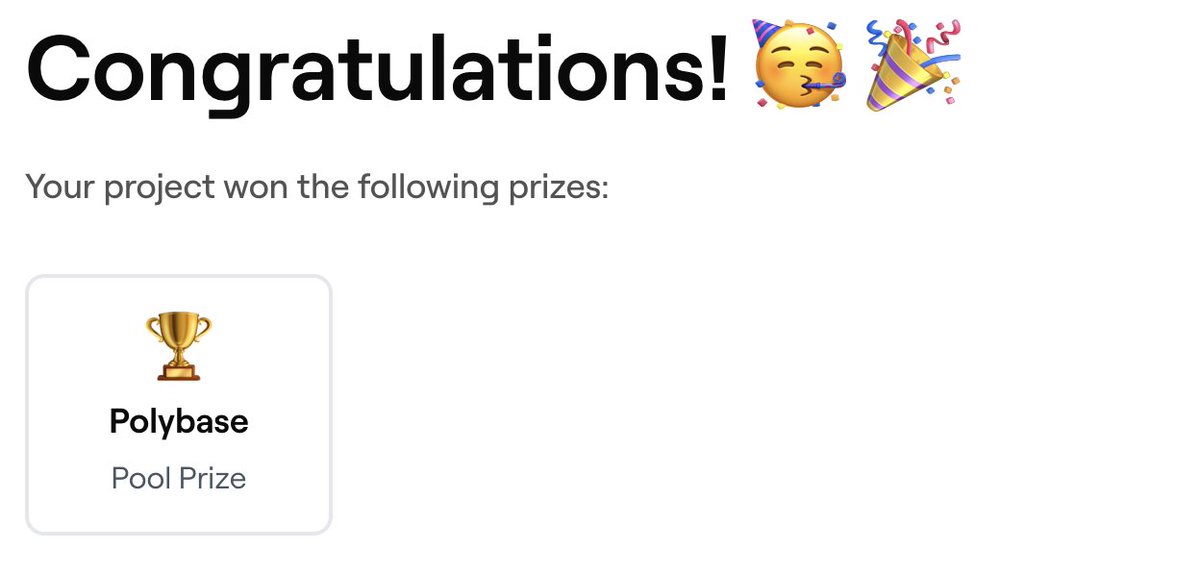 Kapuster's tweet image. Feels nice to come out of an @ETHGlobal hackathon with a little trophy. Even a pool prize. Thank you, @polybase_xyz!

Cheers to my truly global team @davemx0 @enu_kuro @Gedi_minas and our mentor and friend @pe4enable!

We built...👇