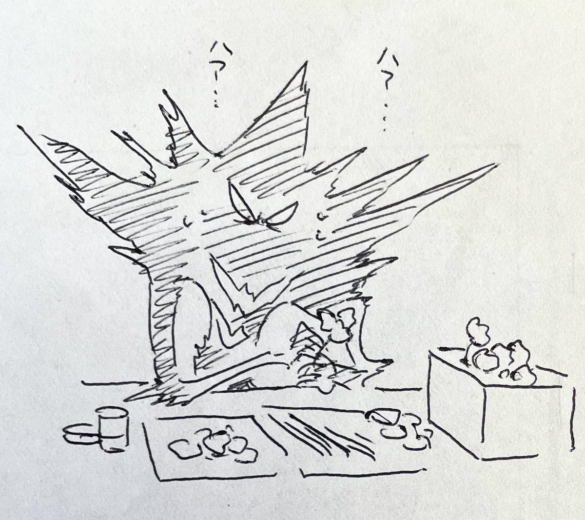 内職の影 