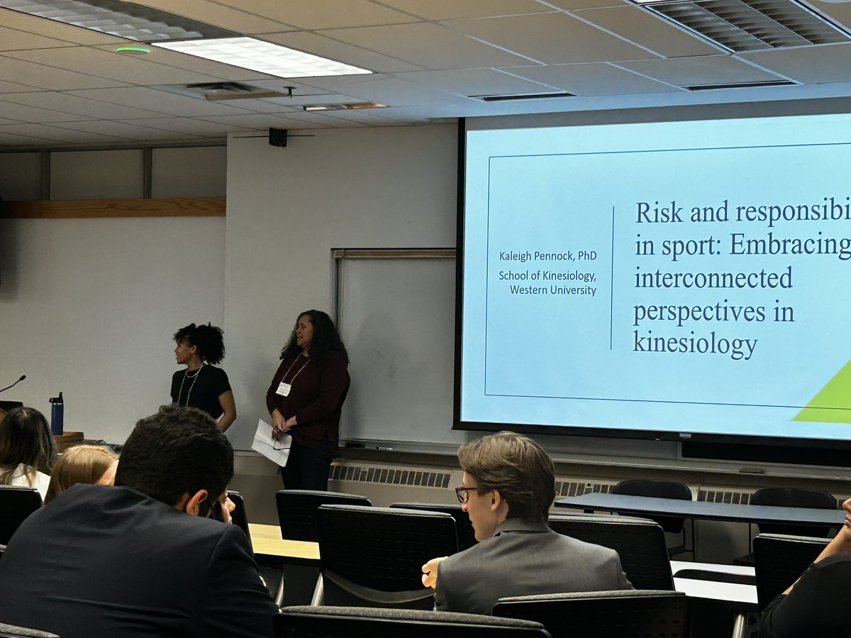 Great keynote talk by our own Dr. Ferdinand Pennock on risk and responsibility in a sport at research day at #UofT #kpe #kpeua  #kpegs