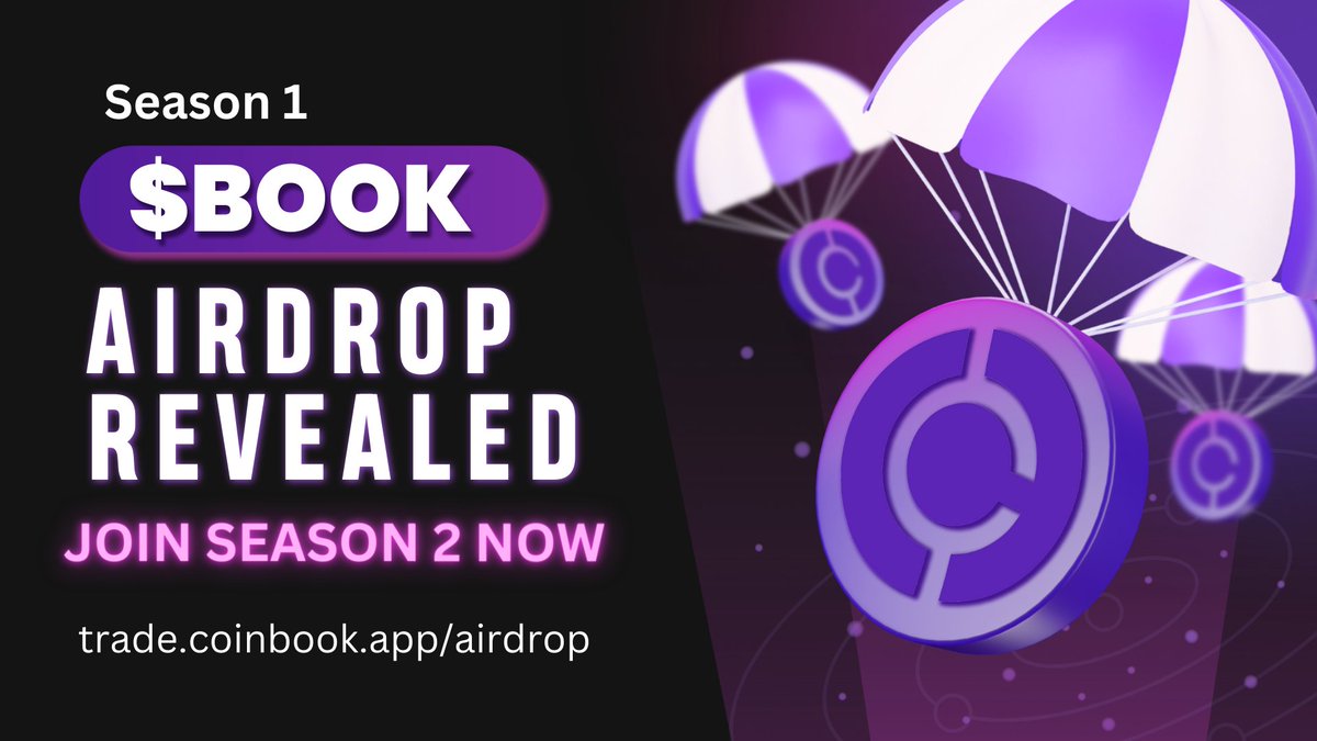 Got 36 $BOOK in @CoinBookApp's Season 1 BookSacks. Join me in their DEX for P2P trading without intermediaries. Can't wait for Season 2 Airdrop! #P2P #CoinBookApp #Season1 #Season2Airdrop #36BOOK 

 trade.coinbook.app/airdrop #CoreDAO