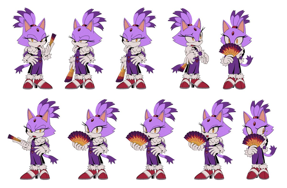 Blaze’s full sprite sheet from The Murder of Sonic the Hedgehog #SonicTheHedgehog #BlazeTheCat