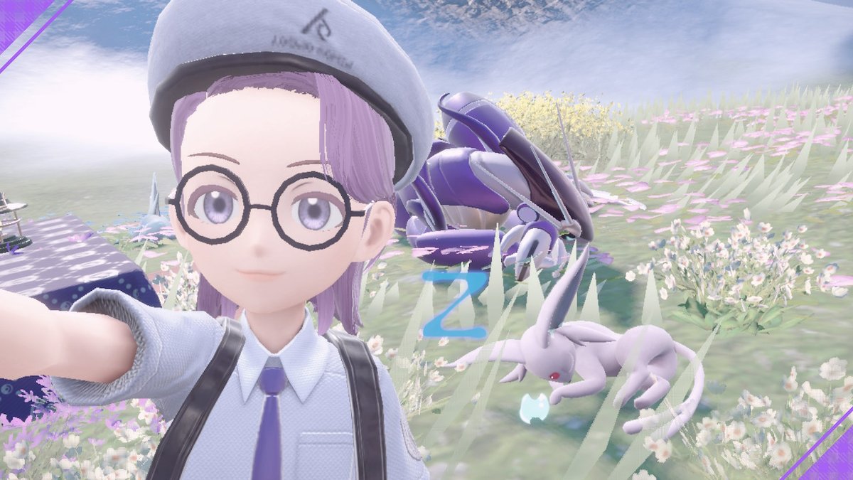 We caught 5 eeveelutions today, and had the cutest picnic! ♡ #PokemonScarletViolet #NintendoSwitch