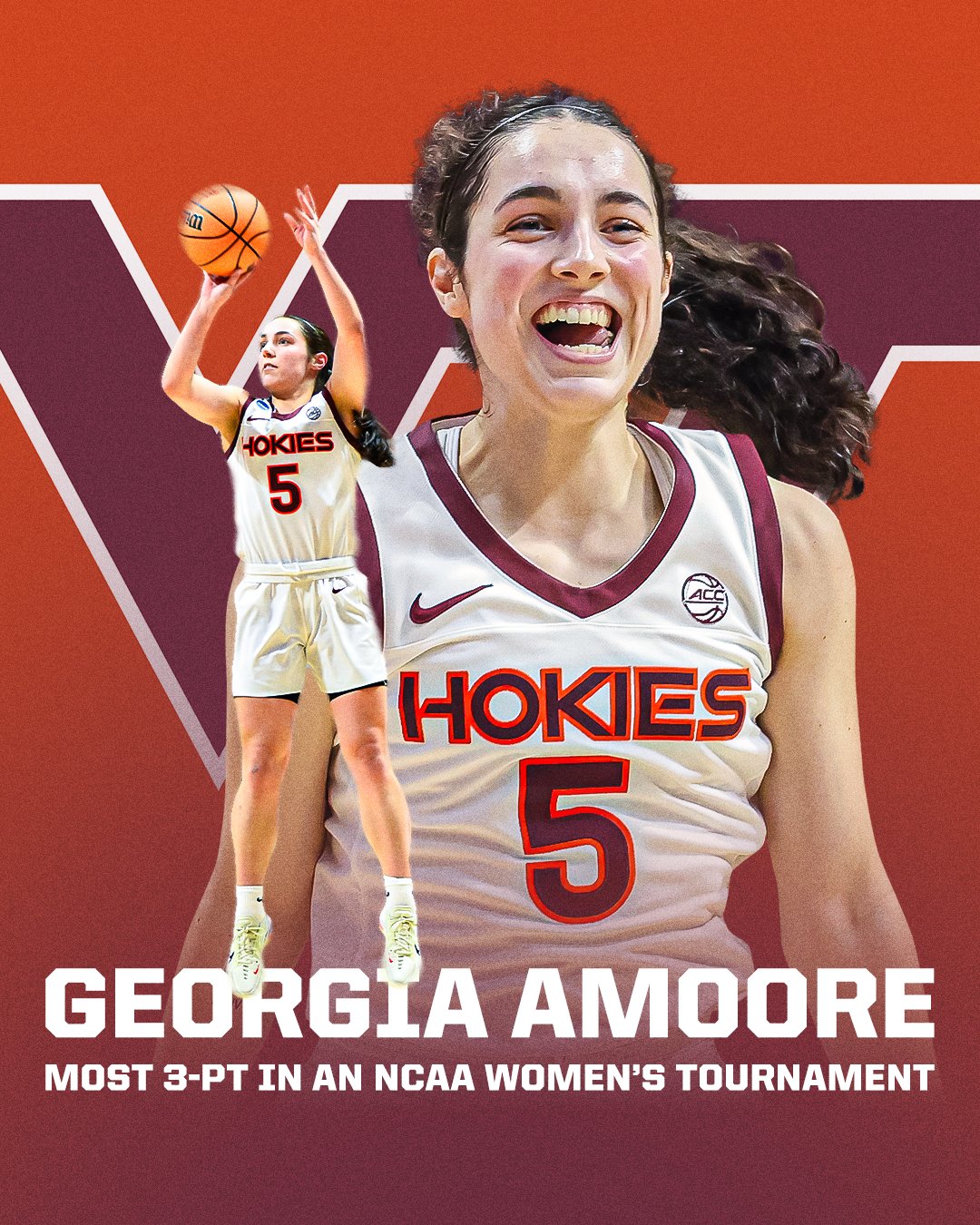 ACC Network on Twitter: "GEORGIA AMOORE FOR THREEEEEE ๐ฅ๐ฅ๐ฅ The record ...