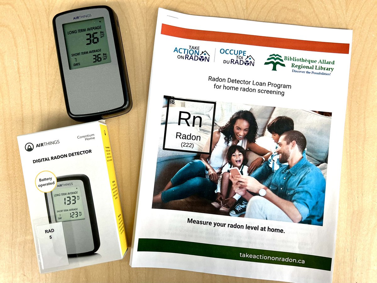 AllardLibrary's tweet image. Are you curious about radon levels in your home? Borrow a digital radon detector from the library! More about our radon detector loan program is at allardlibrary.com/radon-detector…