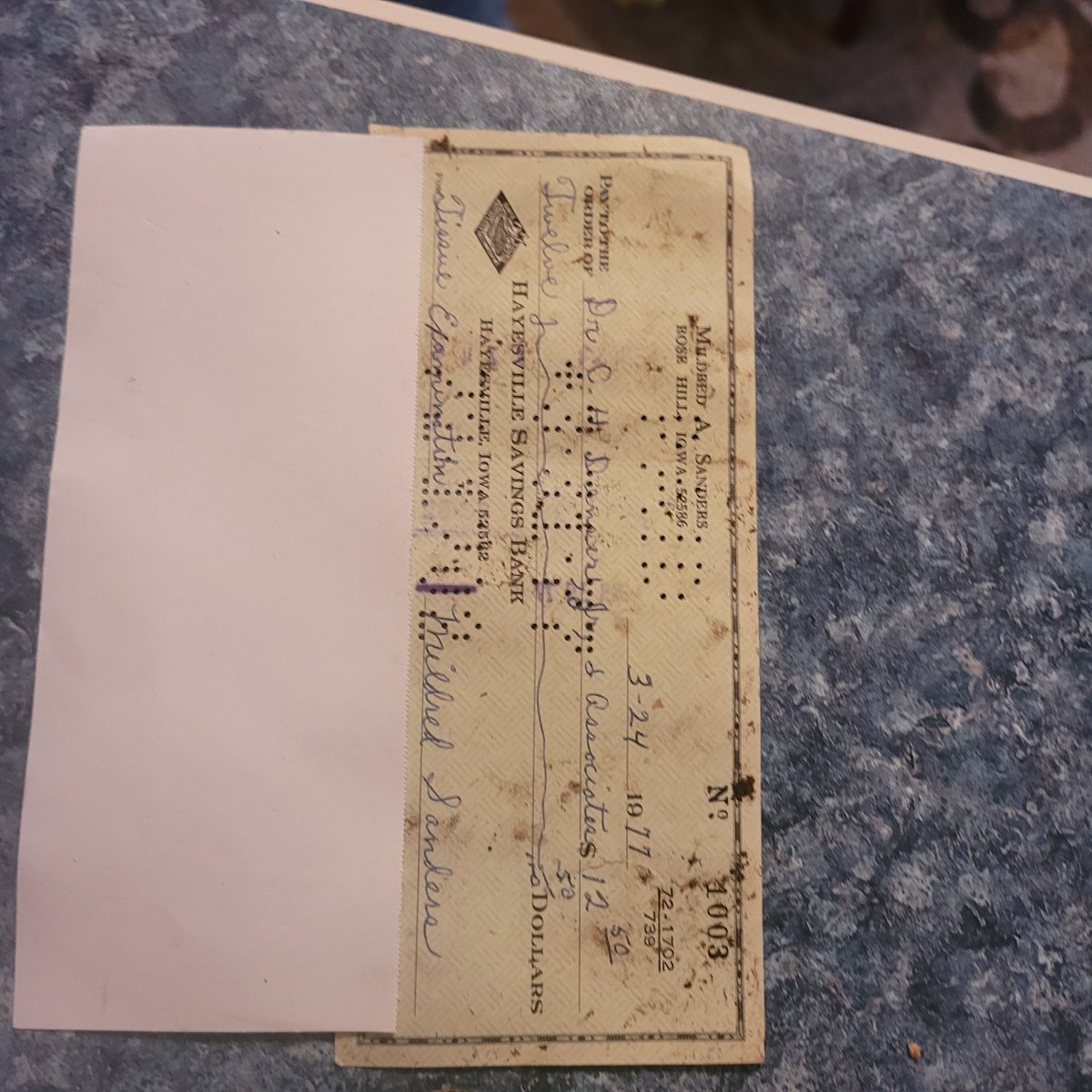 crittergettin's tweet photo. Found this in my yard after the storms today in Alburnett,IA. Tornado must have been a time machine from 1977. If anyone knows the family they can have it back otherwise I will hold on to it for now https://t.co/GzQ9Ugve0f