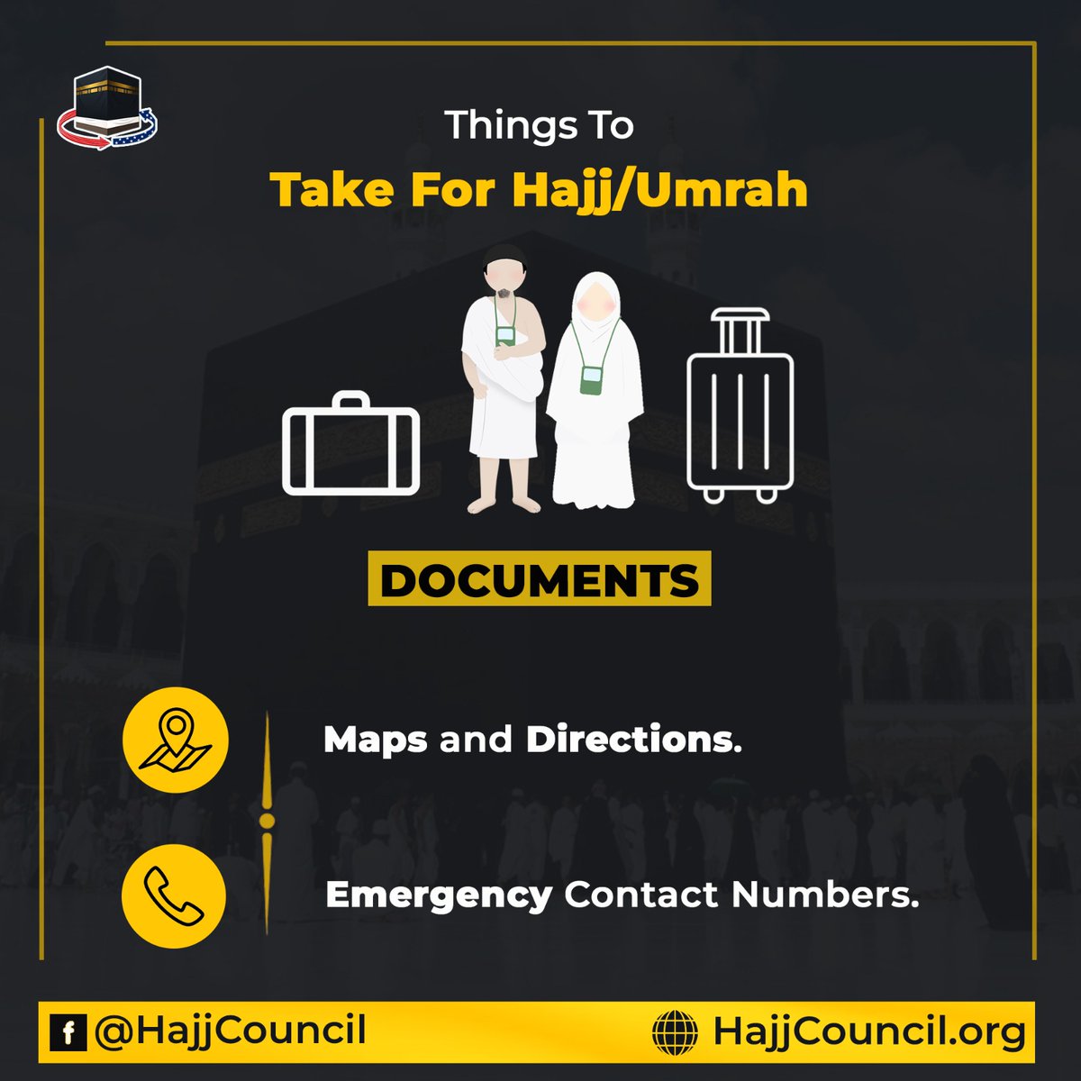Hajj_Council's tweet image. Planning for Hajj or Umrah? Don&apos;t forget to carry these essential documents with you. #HajjPreparations #UmrahChecklist #TravelDocuments #IslamicTravel #HajjandUmrah #PilgrimageEssentials #HajjandUmrahTips #PilgrimagePreparations #HajjandUmrahDocument #IslamicJourney #HajjTravel