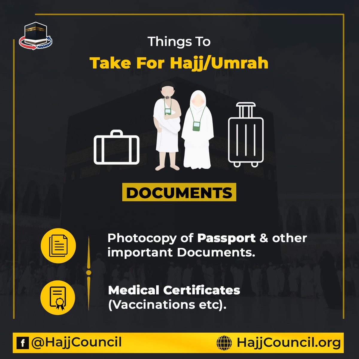 Planning for Hajj or Umrah? Don't forget to carry these essential documents with you. #HajjPreparations #UmrahChecklist #TravelDocuments #IslamicTravel #HajjandUmrah #PilgrimageEssentials #HajjandUmrahTips #PilgrimagePreparations #HajjandUmrahDocument #IslamicJourney #HajjTravel