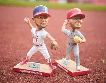 Yadi and giant bobblehead Yadi. St. Louis Cardinals (@Cardinals), Twitter