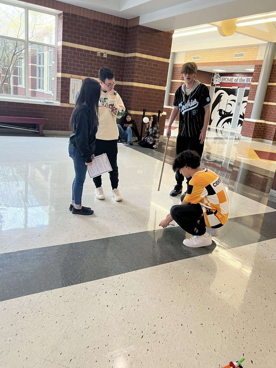 studentofedu's tweet photo. Today in Physical Science Dr. Sandoval had students testing Newton’s Law of Motion. When I say I love our students, I mean it with my whole heart ♥️ #jayrob https://t.co/qzTeWq8DHe