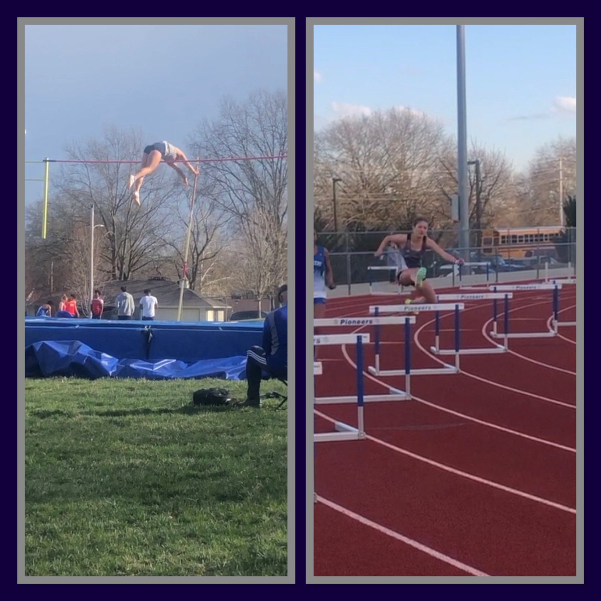 Watching  our MV Cheerleaders excel at the track meet today! 🎀🏃‍♀️💙#Makenna #Mallory