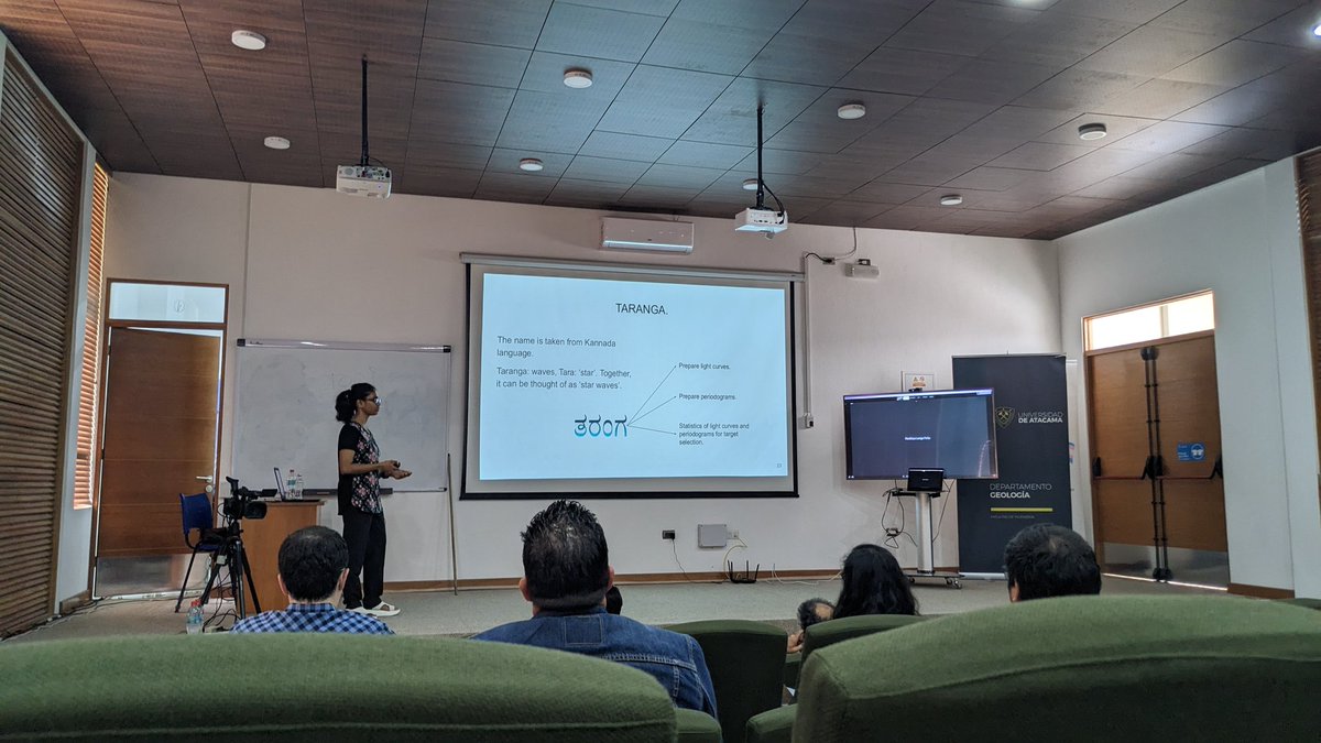 astro_ann's tweet photo. Congratulations to Dr. Gabriel Pinto and Dr. Sangeetha Nandakumar to successfully defend their PhD thesis at @UAtacama 🎉🎉
Their 5 years of work have contributed a lot to the #astronomy and #Planetary_Science field!!! 
#PhDdefense #Thesis #exoplanets #meteorites https://t.co/0ZbKfsUE5e