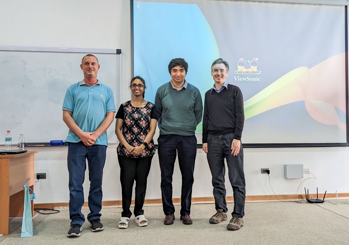 astro_ann's tweet photo. Congratulations to Dr. Gabriel Pinto and Dr. Sangeetha Nandakumar to successfully defend their PhD thesis at @UAtacama 🎉🎉
Their 5 years of work have contributed a lot to the #astronomy and #Planetary_Science field!!! 
#PhDdefense #Thesis #exoplanets #meteorites https://t.co/0ZbKfsUE5e