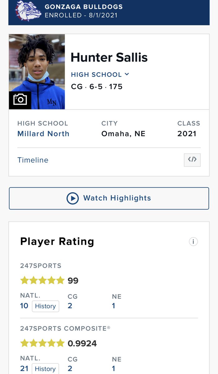 CB1_TheFiend's tweet photo. 🚨PREDICTION🚨

Former 5🌟 Gonzaga guard Hunter Sallis to Creighton‼️

Was a top 10 recruit in the 2021 class

58/63🔮

@sorkness_troy https://t.co/tguZeEmhjm