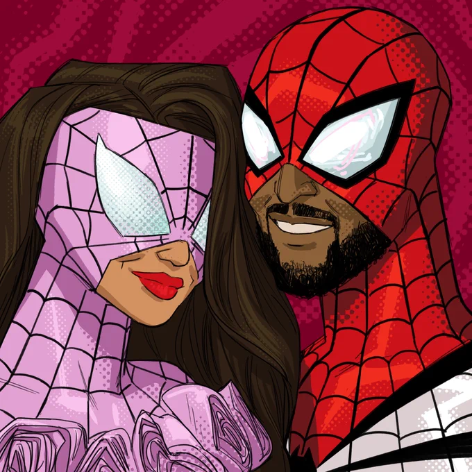 Legendary #Spidersonas for a legendary couple.   #SpiderVerse 