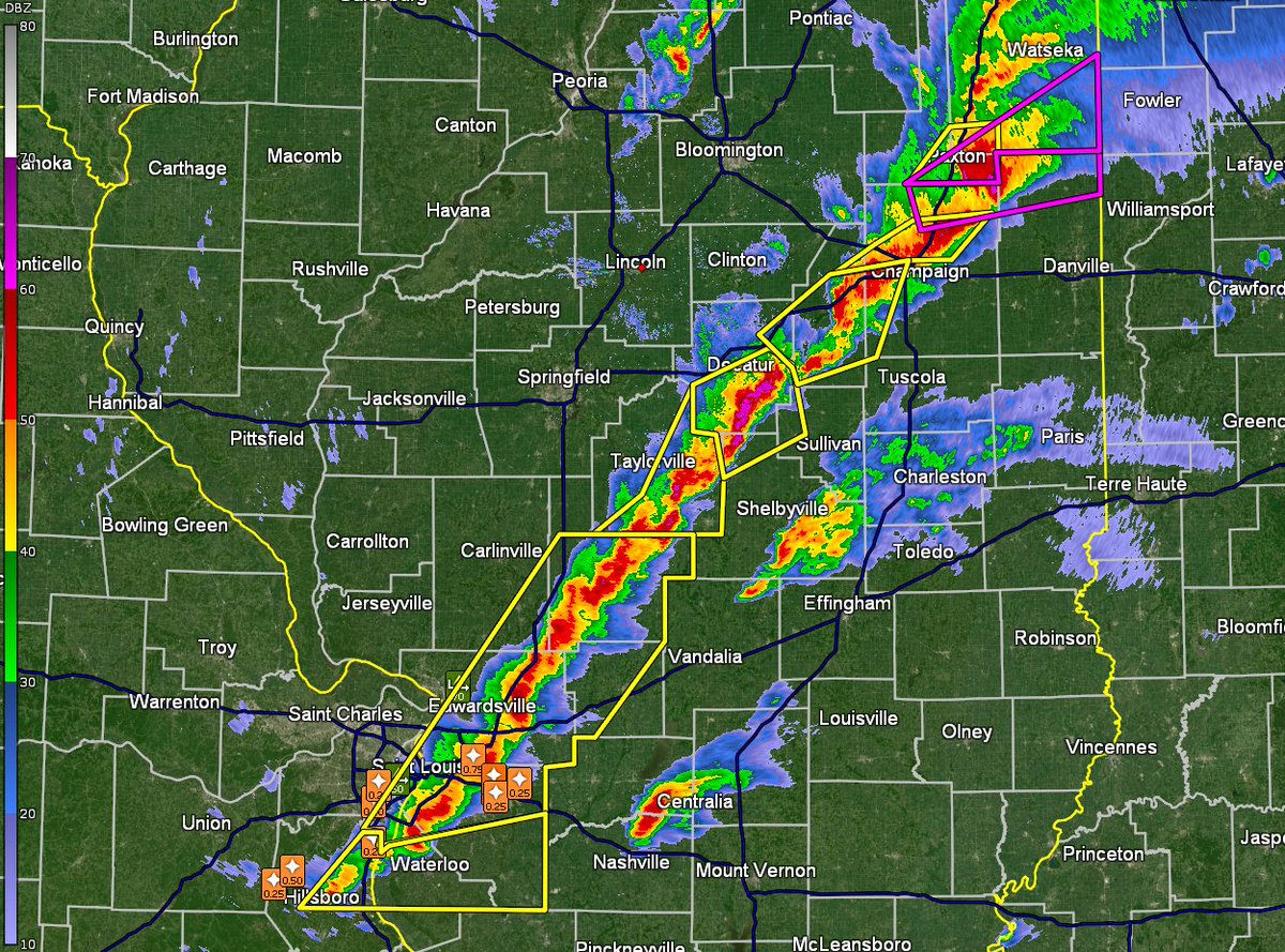NWS Lincoln IL on Twitter "755 pm A wide view of the line of