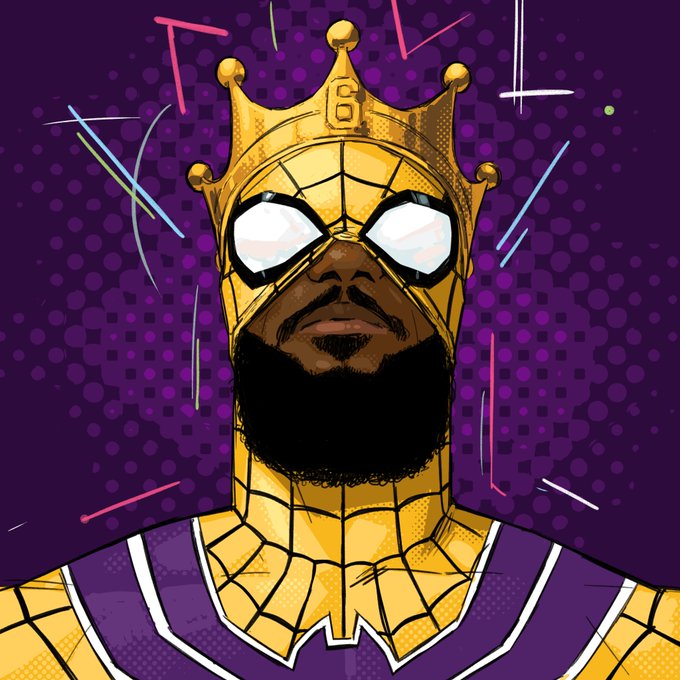 Bow down... the King's custom #Spidersona has arrived  #SpiderVerse 
