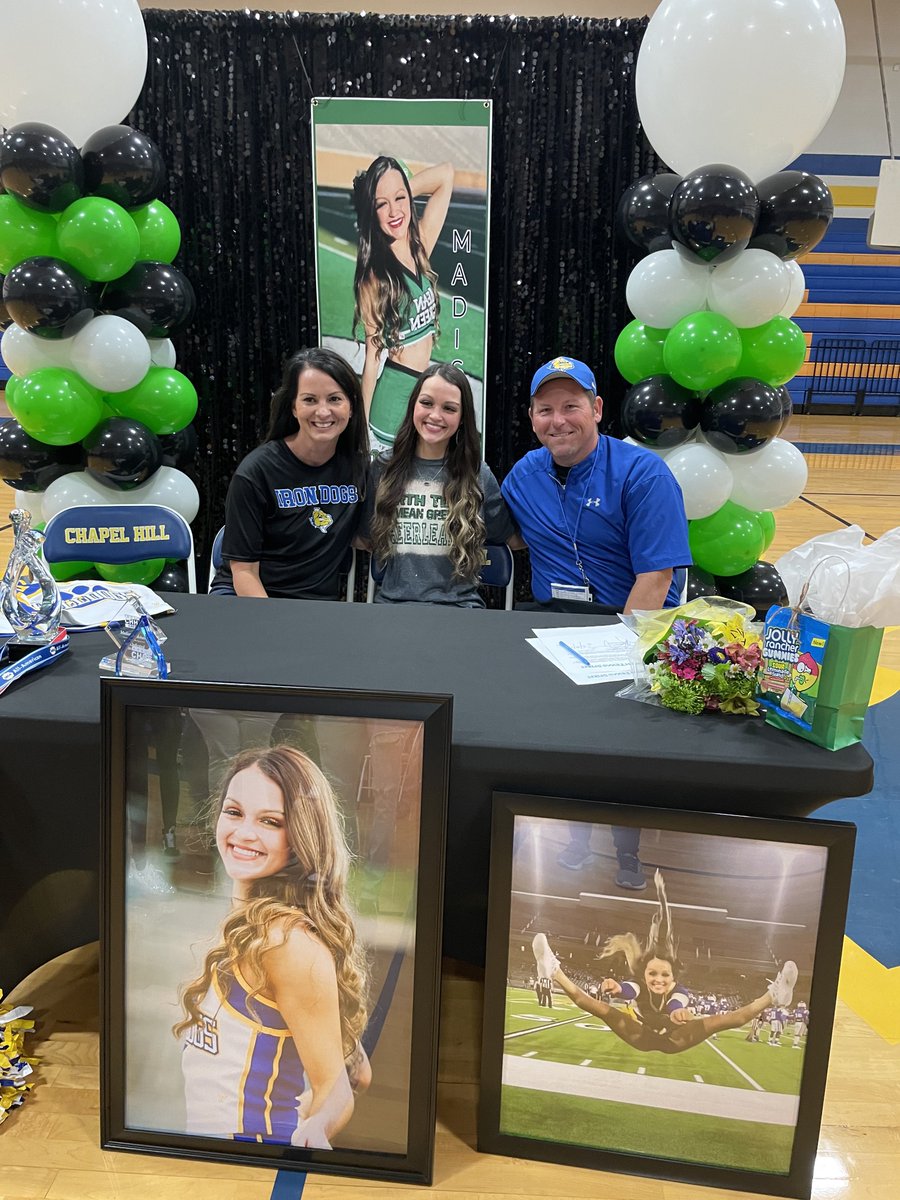 Thankful we got to celebrate Madie signing a letter of intent to cheer at UNT!  Proud of your accomplishments &amp; excited for the opportunity that you have in front of you! Stay focused on your goals &amp; you’ll do great!