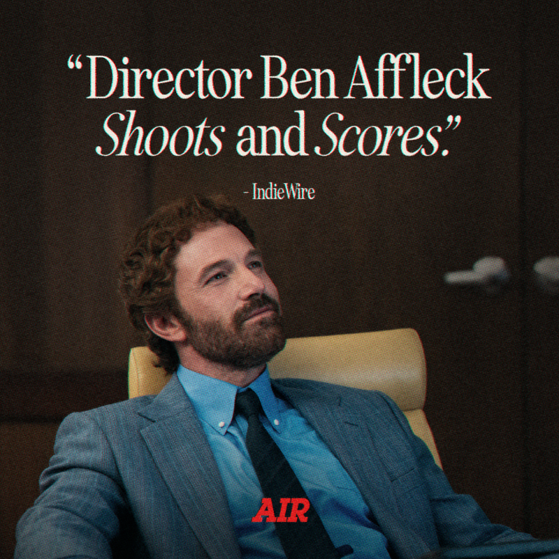 airmovie's tweet photo. Everyone's talking about #AIRMovie, exclusively in theaters everywhere this Wednesday. Get tickets now!