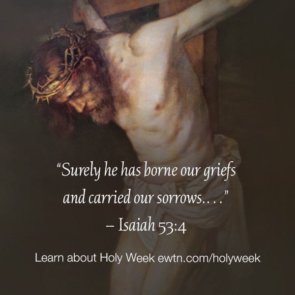 EWTN's tweet photo. Holy Week begins on Sunday. Immerse yourself in Christ's loving Passion: https://t.co/x4efL3rTpZ https://t.co/d0MhefntXU