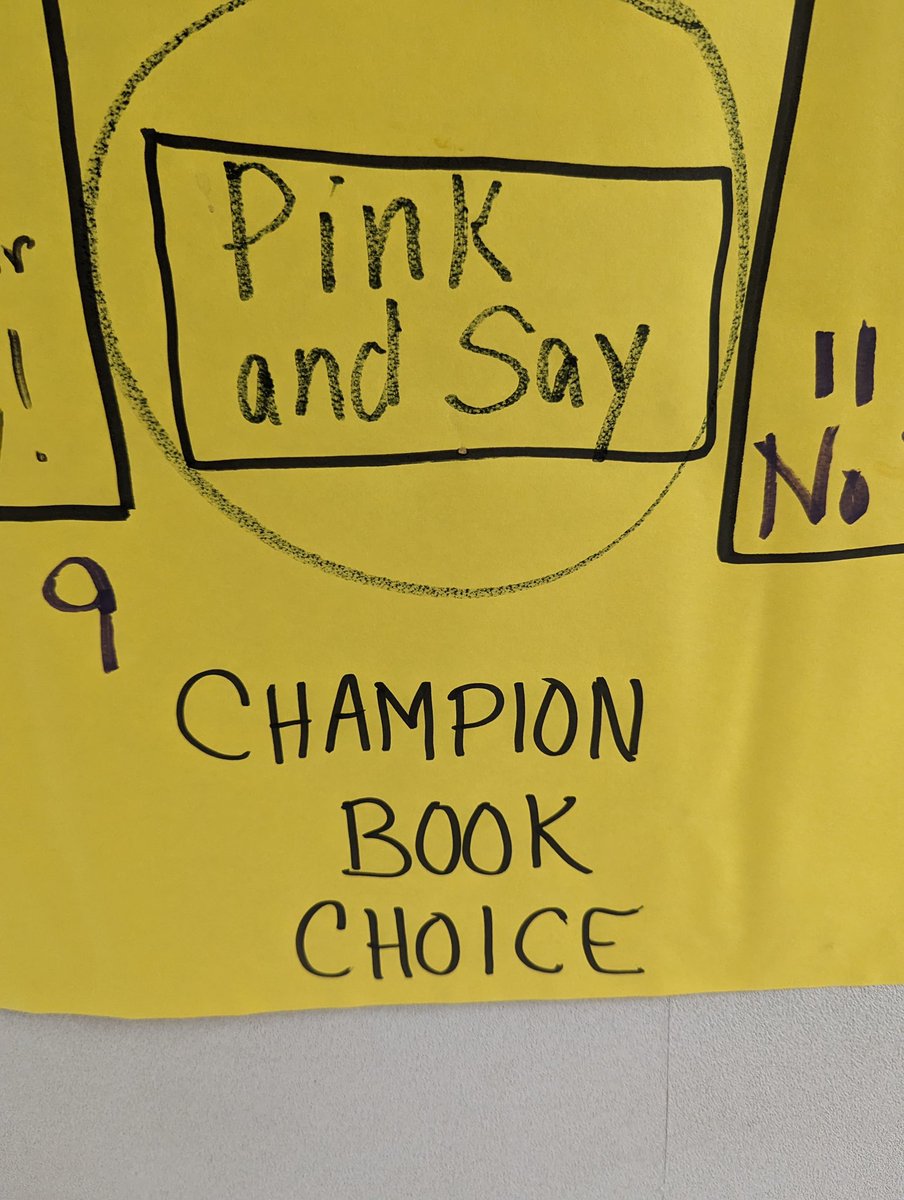 shcsd's tweet photo. 1st Gr celebrates their winner of the Final Four in their own March Madness Book Bracket! Pink &amp; Say by @PatriciaPolacco #HawksRead @plaea #NationalReadingMonth https://t.co/lW8HBN3C7a