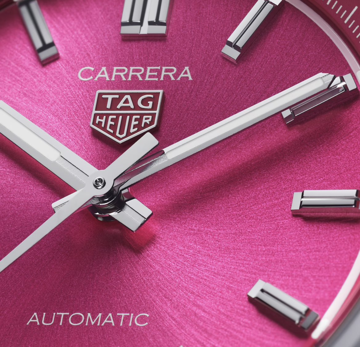 Watchbazar's tweet image. There’s no mistaking the proud and vibrant pink dial of this distinctive TAG Heuer Carrera. Bold and ready to take on any challenge, this striking steel watch reveals the personality of those who dare to wear it. An ambitious icon.