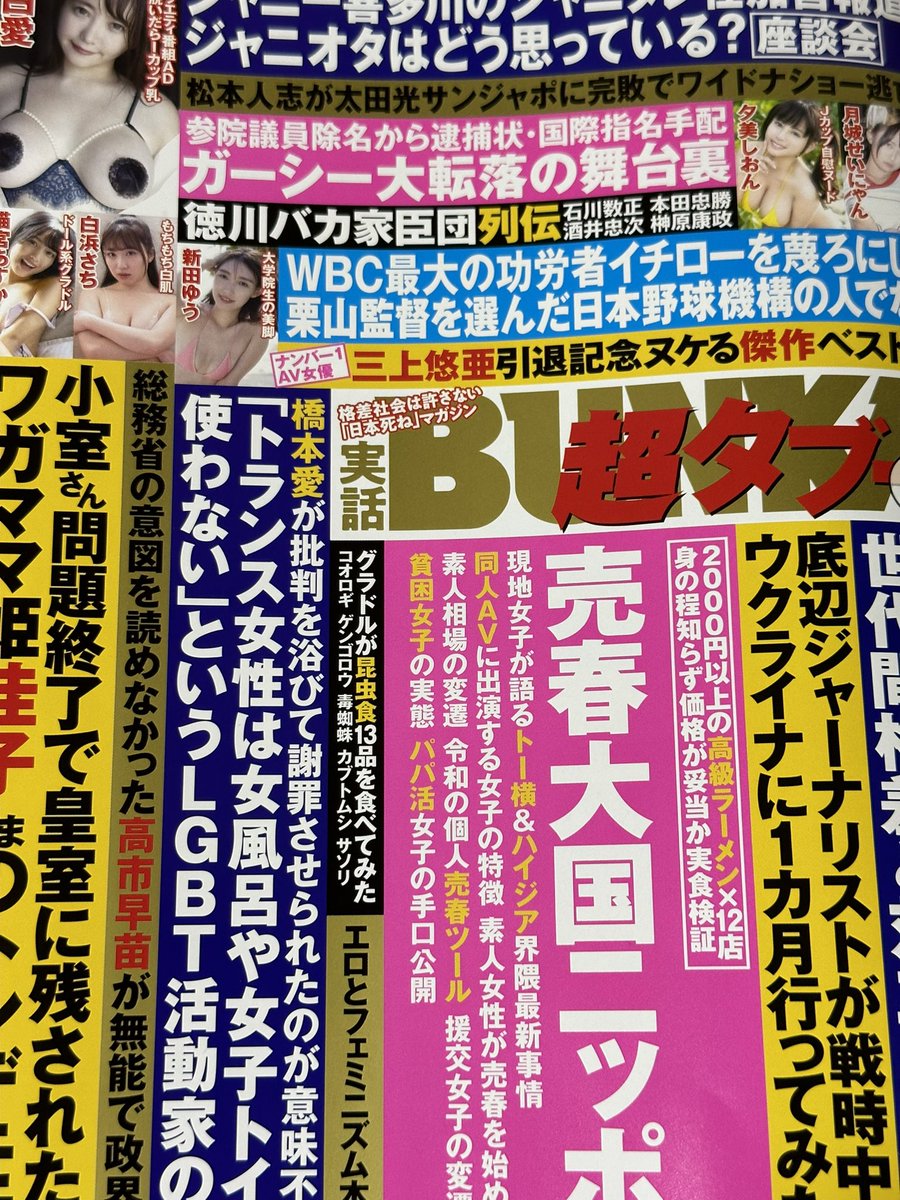実話BUNKA超タブーという雑誌で『出世魚だよ りゅうほうちゃん』という、徳島生まれの青年が宇宙の根本仏まで成り上がる、島耕作もビックリな成り上がり漫画を描きました!
@SuspendedNyorai 