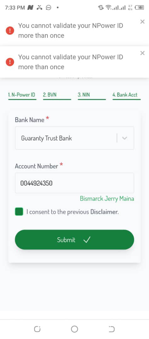 MainaBismarck's tweet photo. @npower_ng Hello my account has been in the validated stage from unset and you said I should still validate it and that is the massage it has been given me . I have never been paid I have no issues with my account pls look into my issue thank you. https://t.co/jjrYjPevvk