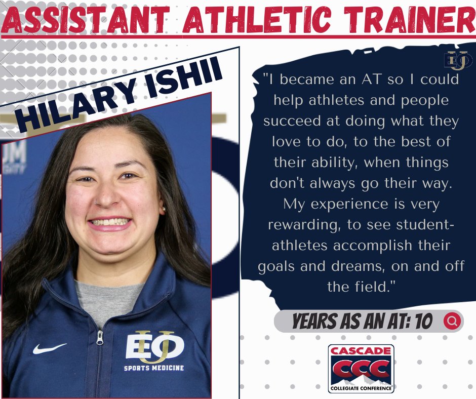 CCCSports's tweet photo. Next up we have the fantastic EOU crew who are honored to be a part of helping the amazing @eouathletics' community while building amazing relationships and helping student-athletes grow. Remember to thank an AT Today! #ThisIsTheCCC #NationalAthleticTrainingMonth https://t.co/so4J1JoLty