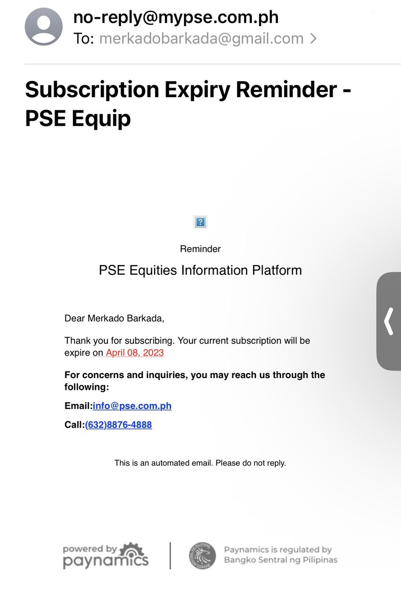 Merkado barkada on twitter just got a notice from the pse that my