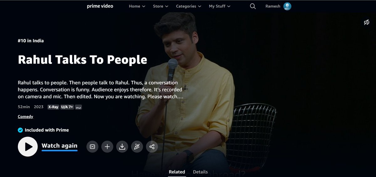 Rahul Subramanian's latest stand-up special 'Rahul Talks to People' is a hilarious and relatable journey through his observations on life and the people around him. jumped off a building was super fun🤣🤣🤣
