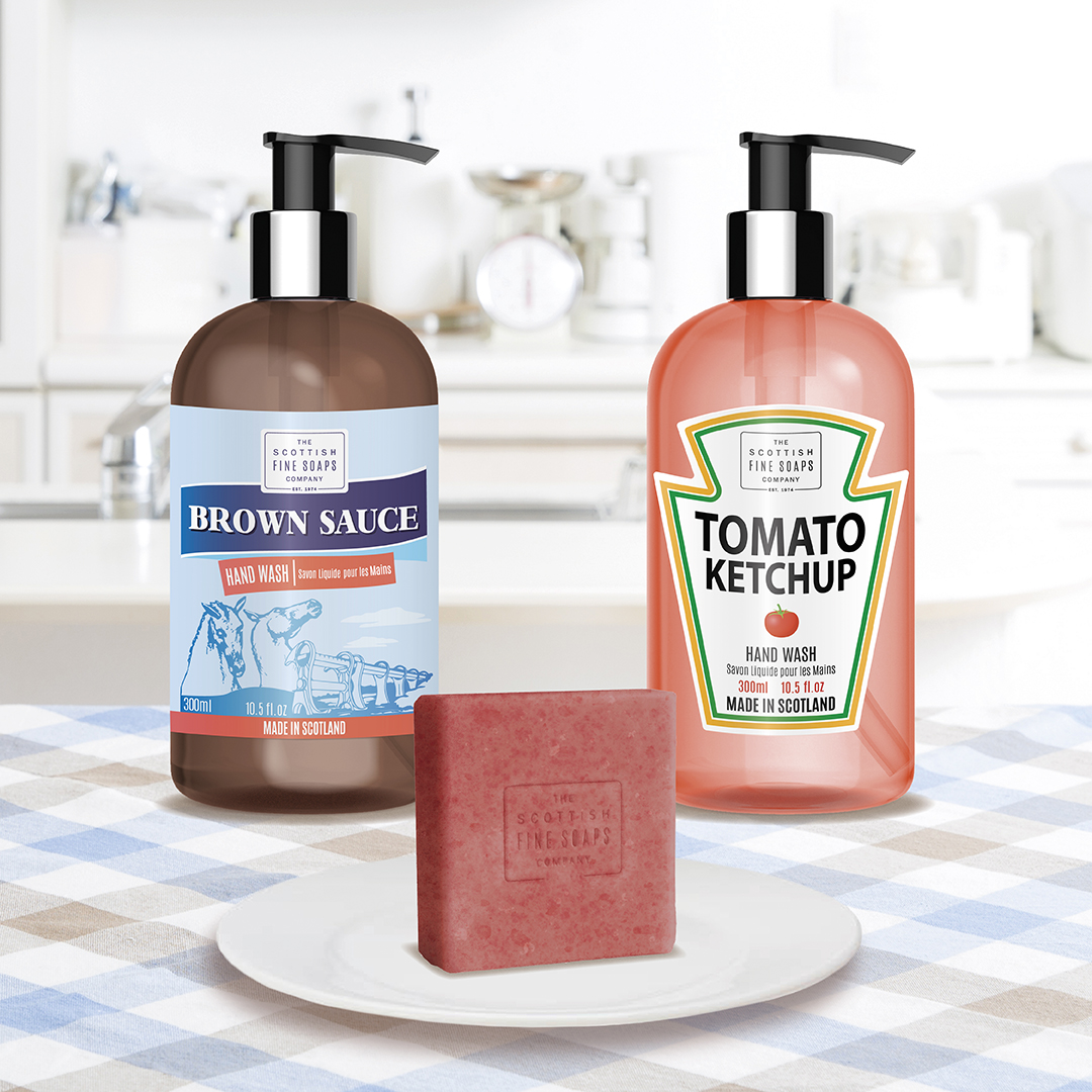 𝐒𝐪𝐮𝐚𝐫𝐞 𝐒𝐚𝐮𝐬𝐚𝐠𝐞 𝐚𝐧𝐝 𝐒𝐚𝐮𝐜𝐞 𝐑𝐚𝐧𝐠𝐞! 😋

The Scottish Fine Soaps Company are so pleased to announce their newest range 'Square Sausage and Sauce'! 

So let us know - Brown Sauce or Tomato Sauce? 🤔

#ScottishFineSoaps #SquareSausageSoap #BrownOrTomato?