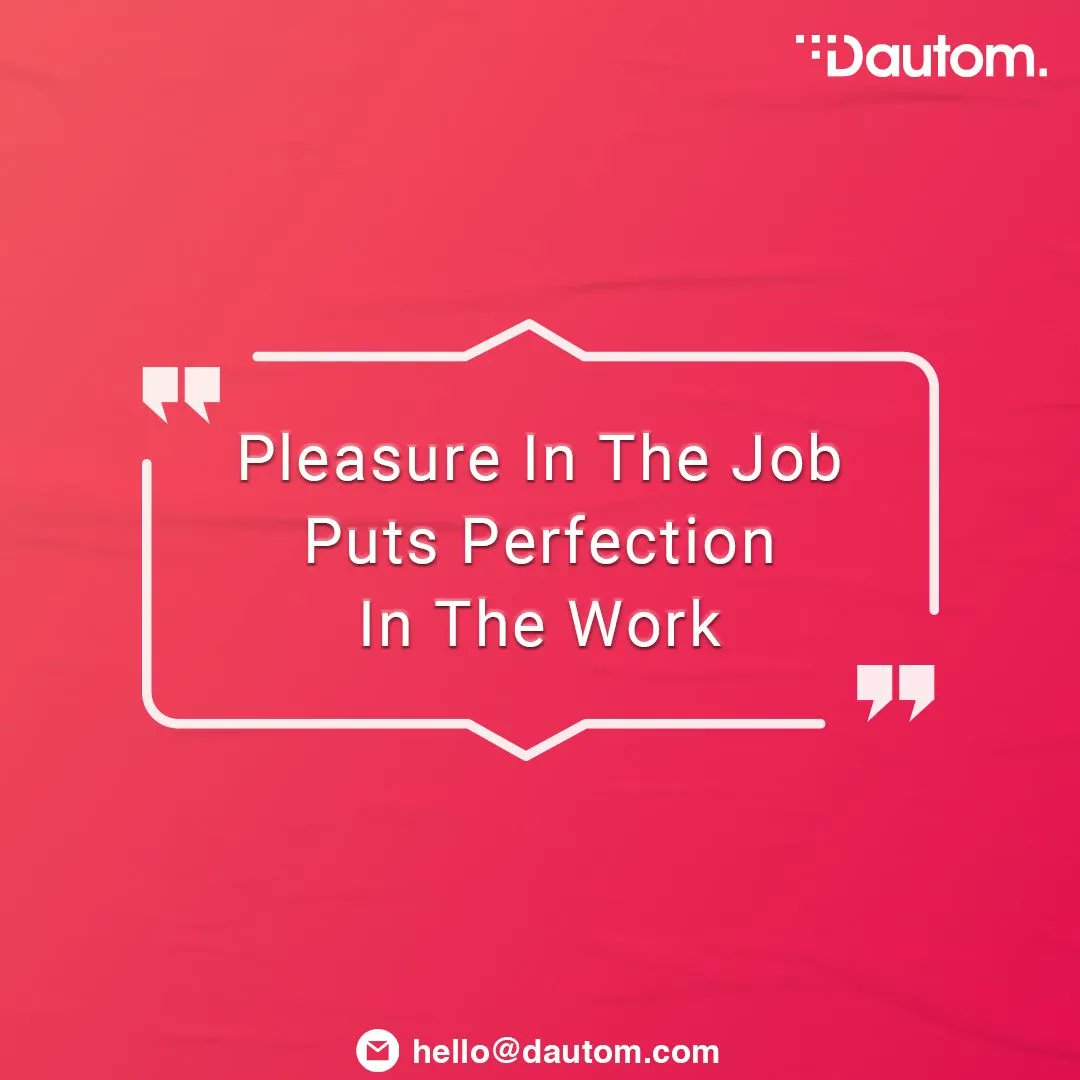 DautomTech's tweet photo. The work should be enjoyable so that it motivates perfection. Who believes the same? Leave a comment on this!
#dautom #thoughts #motivates #workenvironment #perfection https://t.co/IJUluarFLq