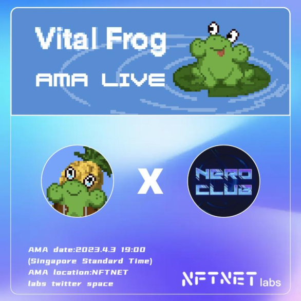 we are very happy to hold an AMA live in NFTNET labs with the well-known web3 community neroclub at 19:00 Singapore Standard Time on April 3rd.This event will be held in the twitter space of NFTNET labs.we look forward to meeting you!
