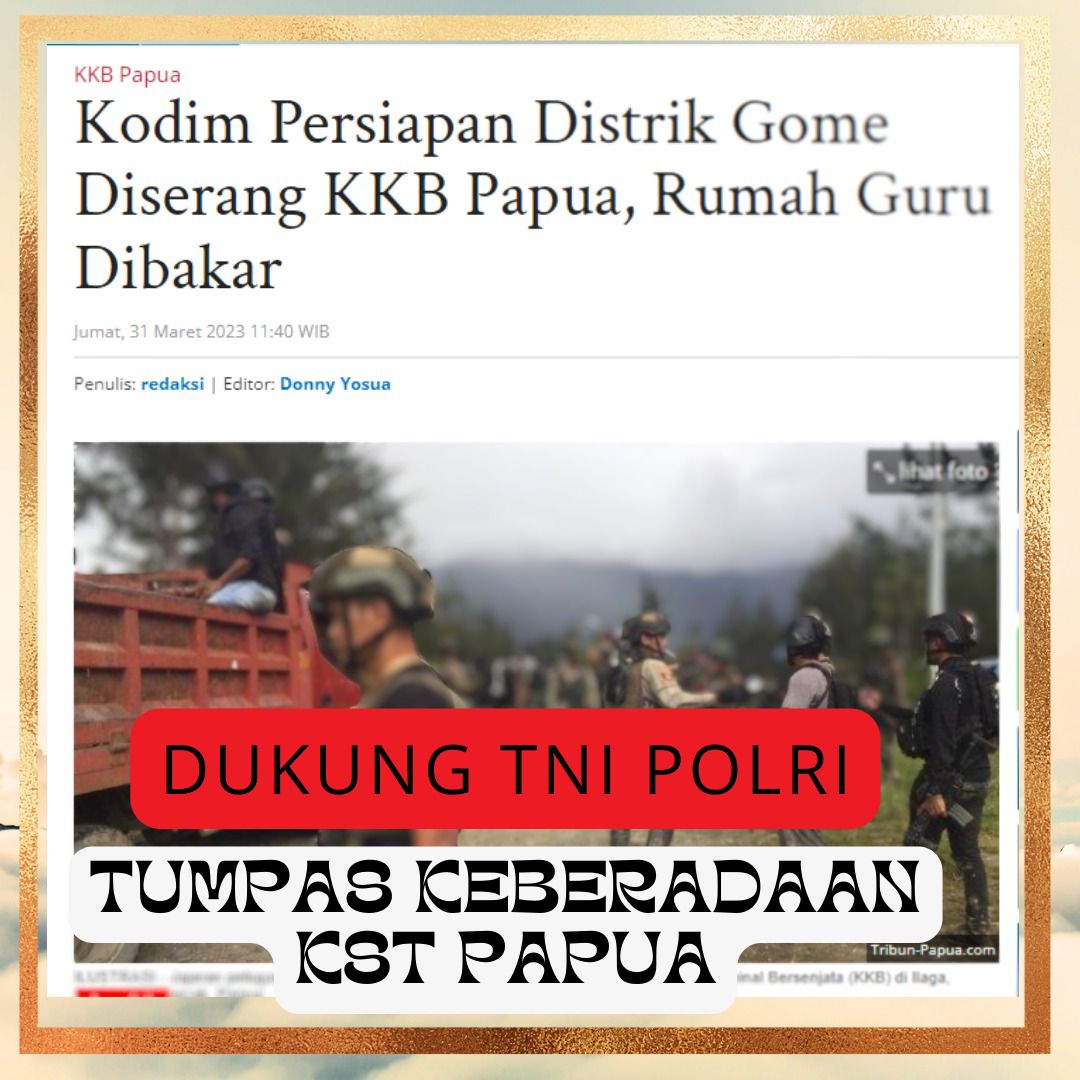 pancasilan1's tweet photo. KST Papua melakukan aksi teror di tengah ibadah bulan Puasa yang sedang dijalankan umat Muslim di Papua. Hal ini sangat mengganggu dan meresahkan masyarakat.
#PapuaAman #PapuaKondusif #PapuaNKRI #TolakKSTPapua #KSTPapuaKejam #BiadabKSTPapua https://t.co/WyhobBR1SB