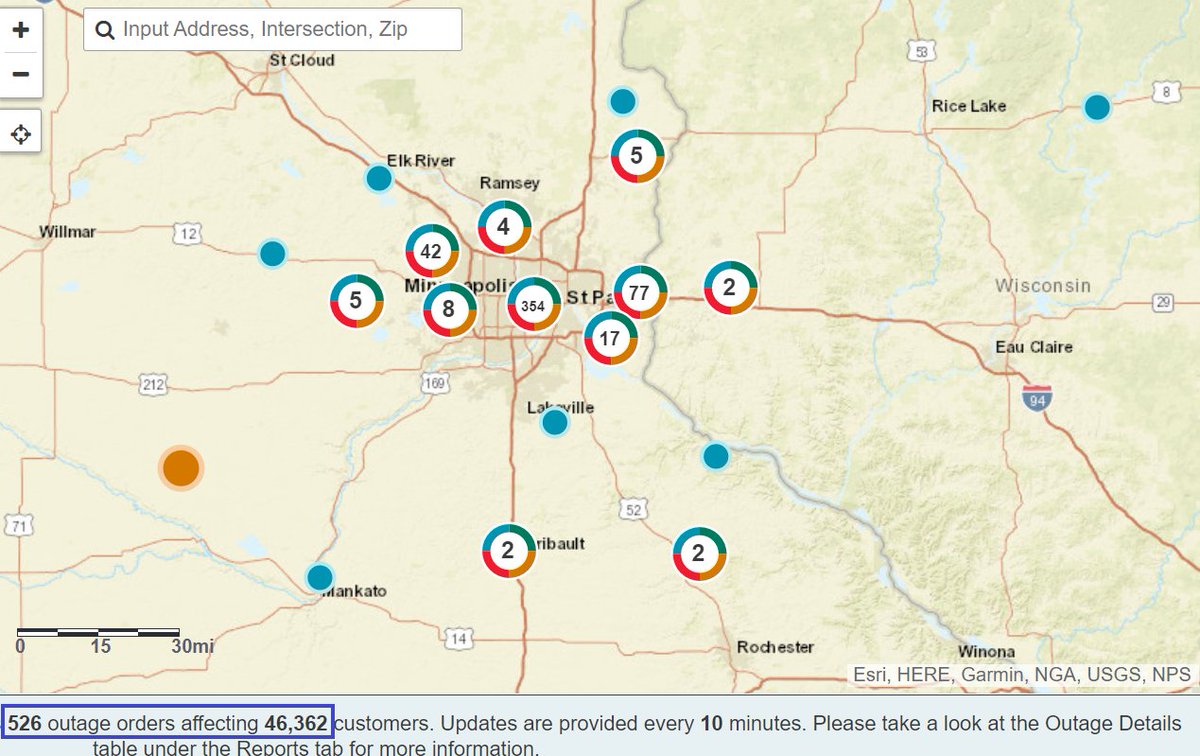 MPRweather's tweet photo. Power Outages: βοΈβ‘οΈπ
Heavy wet sticky snow and high winds causing numerous power outages overnight.
Xcel Energy reports more than 46,000 customers w/o power as of 1 AM!
https://t.co/YSwWAdApeL
#mnwx #AprilFoolsBlizzard https://t.co/U6QLhHf7fu