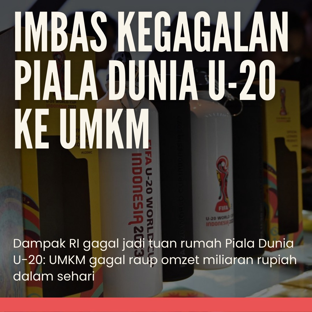 DariaSudra's tweet photo. Nasib Miris UMKM Lokal akibat Gagalnya Indonesia Jadi Tuan Rumah Piala Dunia U-20
https://t.co/3hlcUGoCx5

#DampakGagalPildunU20
FIFA - PSSI https://t.co/uLf29trYPx