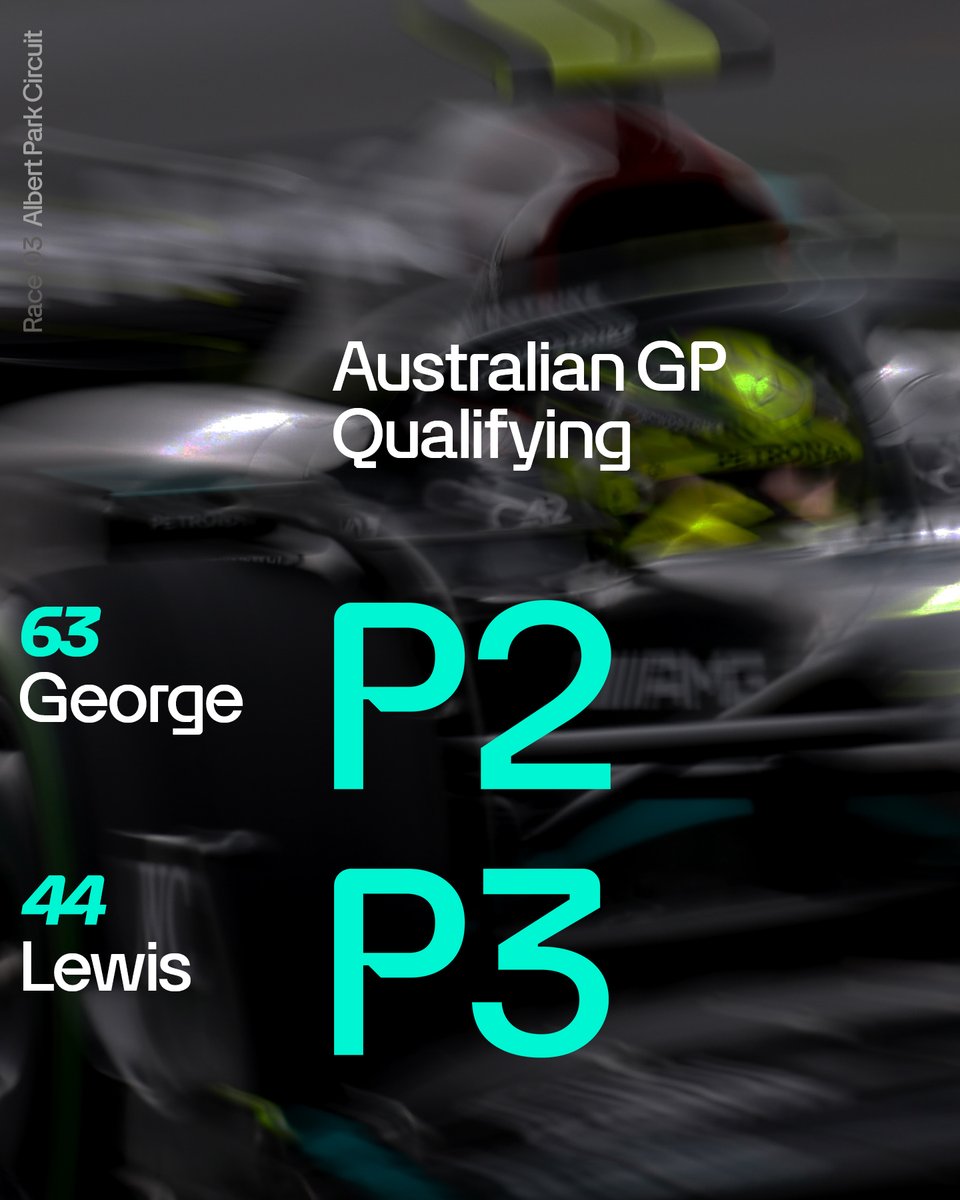 And P3 for <a href="/LewisHamilton/">Lewis Hamilton</a> in #AusGP Quali! Strong starting spots for tomorrow's race. 💪