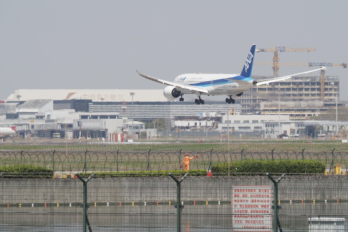 CT_YG_520's tweet photo. 虹橋空港にANAが戻ってきました!
Welcome back to Shanghai Hongqiao @FlyANA_official
欢迎回来全日空航空公司!
ANA JA878A 787-8
#SHA / #ZSSS 2023.04.01 https://t.co/CjENWXAfNC