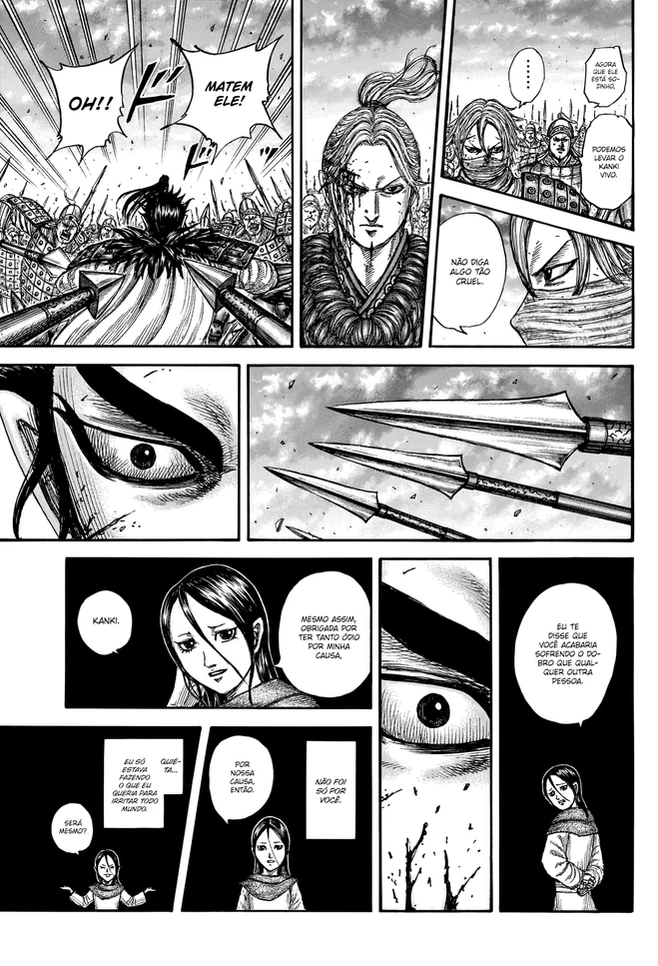 NicolasMagno31's tweet photo. #kingdom752
O uso da visão de 1ª pessoa no Kanki e como isso entercala com closes na face do Kanki e o Hara expondo os pensamentos de Kanki, algo que não era comum, cara, que fantástico.
Me senti vendo uma cena foda de cinema mas em mangá. This is cinema, literalmente. https://t.co/6EDetGzEvu