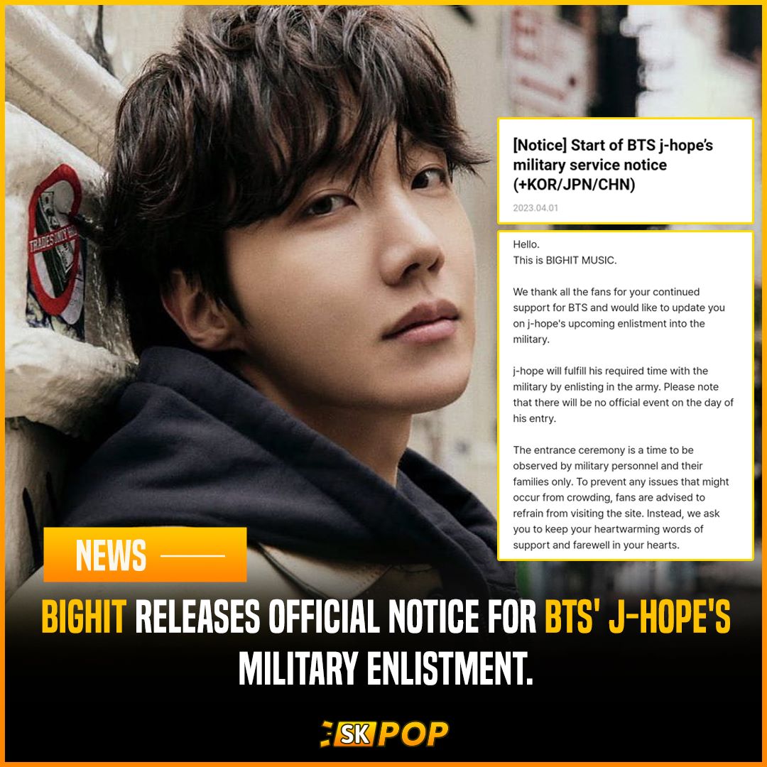 BTS' J-hope begins process of enlisting for military service