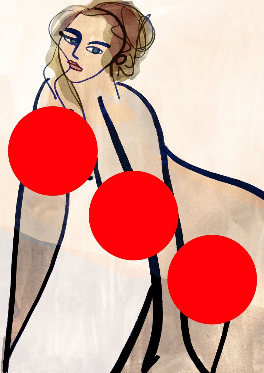 JulietJames's tweet photo. See what’s behind the red dots! https://t.co/9prrHqoB5q #eroticart https://t.co/J8SMRd5aLI