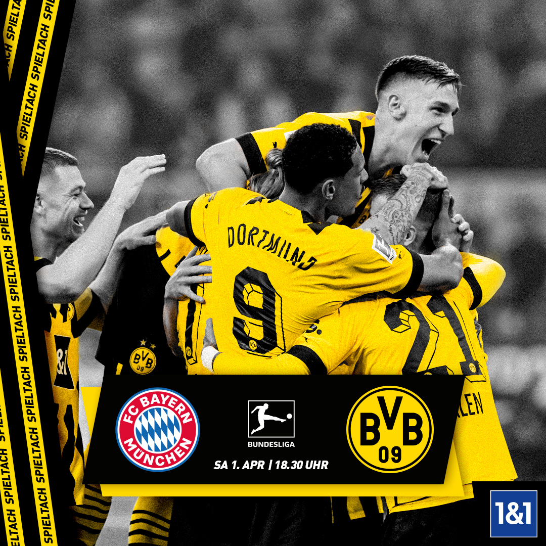 Bayern 🆚 Borussia! Spieltach!

🚌 Auswärts in München
🕡 18.30 Uhr 
📺 <a href="/SkySportDE/">Sky Sport</a> 
📻 BVB-Netradio 
📱 #FCBBVB 

Alle Infos in der #BVB-App:
ℹ️ links.bvb.de/Matchday