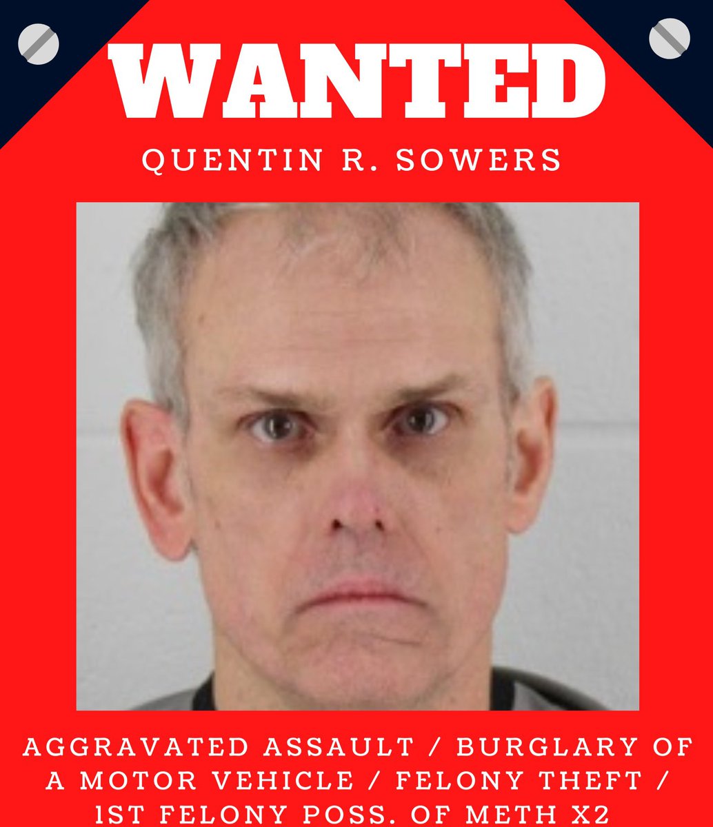 #WANTED #Fugitive #FugitiveFriday #QuentinRSowers #QuentinSowers #CatchQuentin #AggravatedAssault #BurglaryOfAMotorVehicle #DrugPossession #FelonyTheft #JohnsonCountySheriffOffice #JOCOSO #Reward #BOLO #Felony #TrueCrimeUnlimited #Kansas #TopekaKansas #TrueCrimeCommunity…