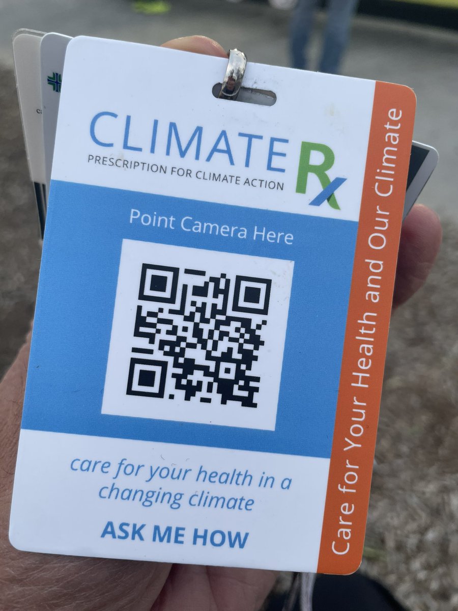 @MaibachEd @theNAMedicine @docsforclimate @GCHAlliance Fantastic!
I am proudly showing my new #ClimateRx badge from @ecoAmerica to patients as I engage them in the discussion of how climate is a health issue
@LisaPatelMD @docsforclimate @vosslerm1 @nolanjimradial @mirvatalasnag
