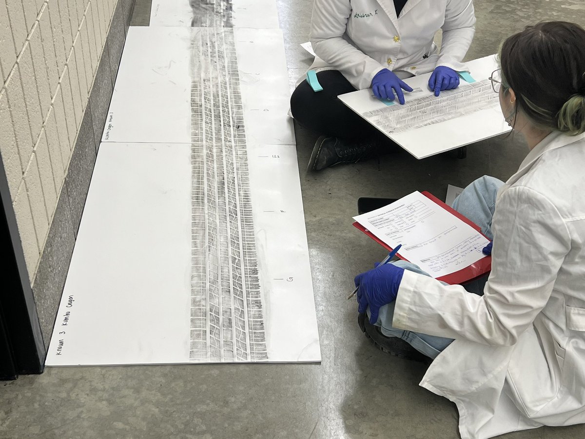 unewhavenforen1's tweet image. Our students practice with these newly-inked tire tread impressions to document the class and potentially unique characteristics in these patterns for investigative use!

#UNewHaven #forensicscience #forensictechnology #unewhavenforensics #tiretreadpatterns #investigation