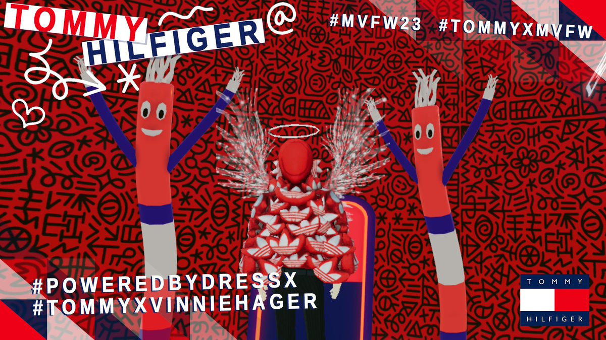 Having Fun at Tommy Hilfiger MVFW #MVFW23 #TommyxMVFW #PoweredByDressX #TommyxVinnieHager  TommyxMVFW23