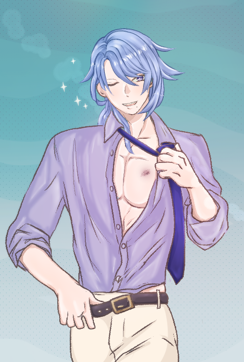 Taenessity's tweet photo. tried some new stuff out making this for a friend!

Its ya boi... #AyatoKamisato !
#Genshinfanart https://t.co/G2O0NTA3p6