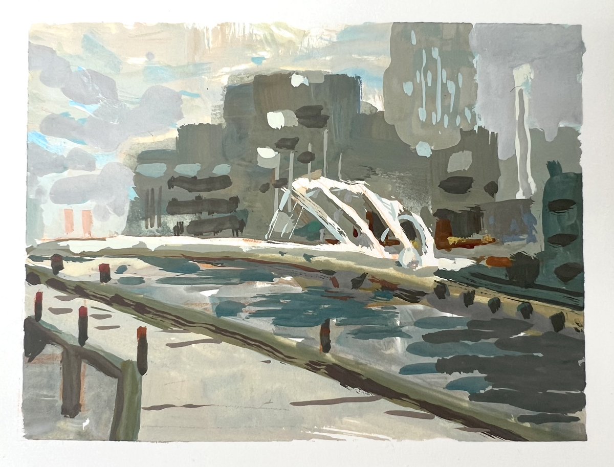 HAPPY #Pleinairpril <a href="/warriorpainters/">Warrior Painters 💚</a> !!! I’m in Melbourne this month and I’m super excited to paint with some artists here!! First place we went to was along the Yarra .
