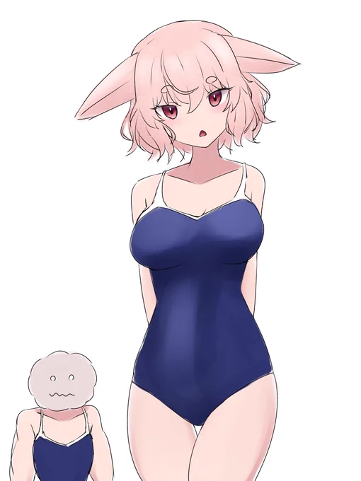 めめめさんのスク水… #もこ田めめめ 