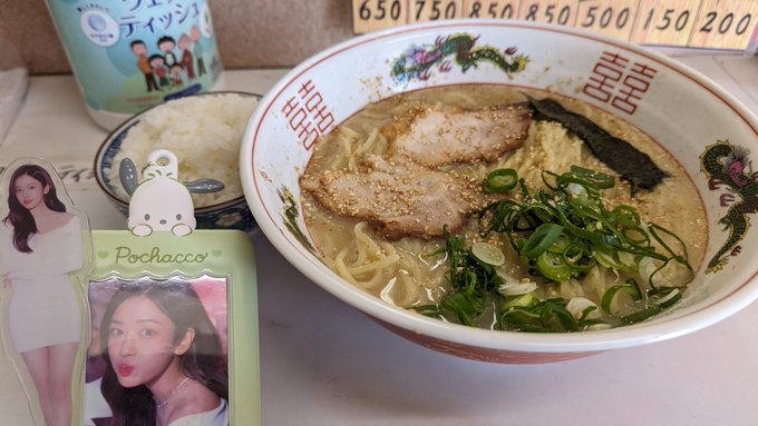 ラーメン🍜ユジンとちびまる子ちゃんのコラボ#ユジンとツーリング 